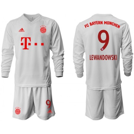 Billiga Fotbollströjor FC Bayern München Robert Lewandowski 9 Barn Borta tröja 2020/21 Långärmad